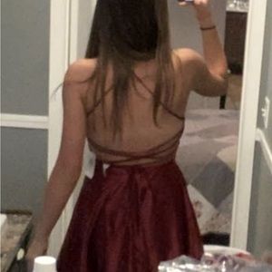 Dark red dress
